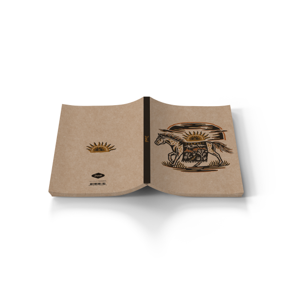 Denik - RaycoDesign — Western Horse Kraft Layflat Notebook KLC2316KL