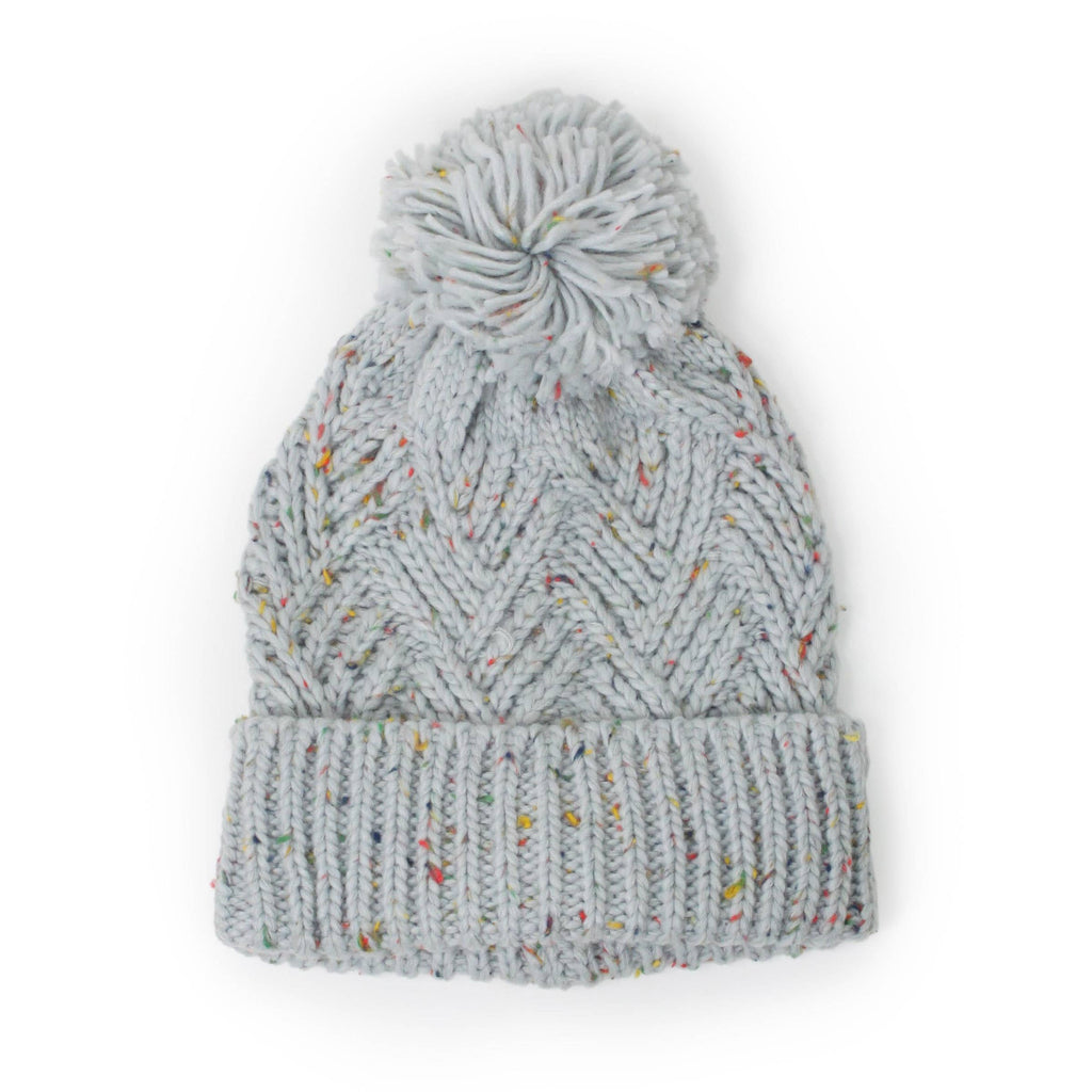 JOIA ACCESSORIES - CONFETTI KNIT BEANIE W POM POM, EHT 10670