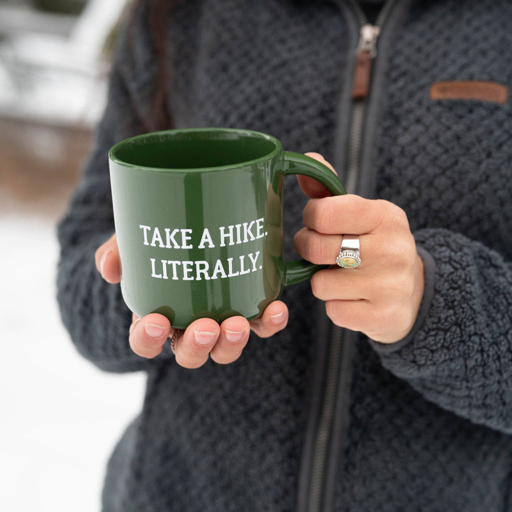 The Montana Scene - Take A Hike. Literally Mug - Forest Green