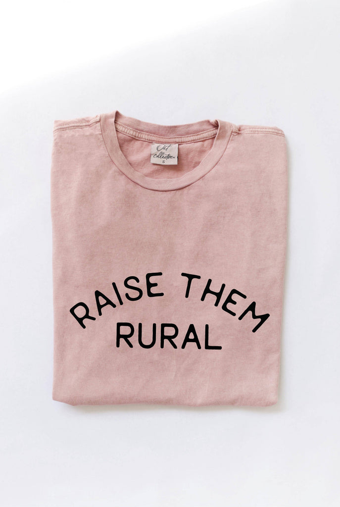 OAT COLLECTIVE - RAISE THEM RURAL Mineral Washed Graphic Top