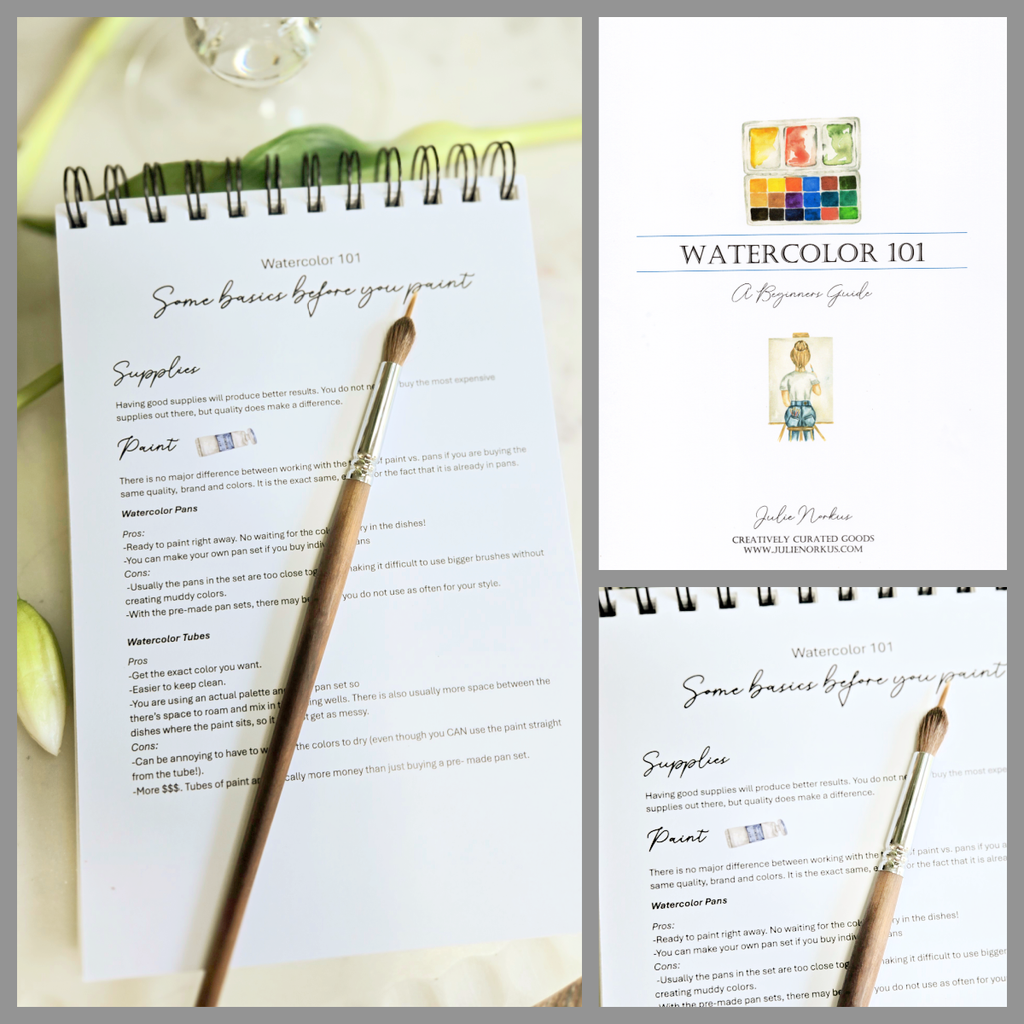 Julie Norkus - Watercolor Workbook, Spiral Bound 12 Months of Watercolor
