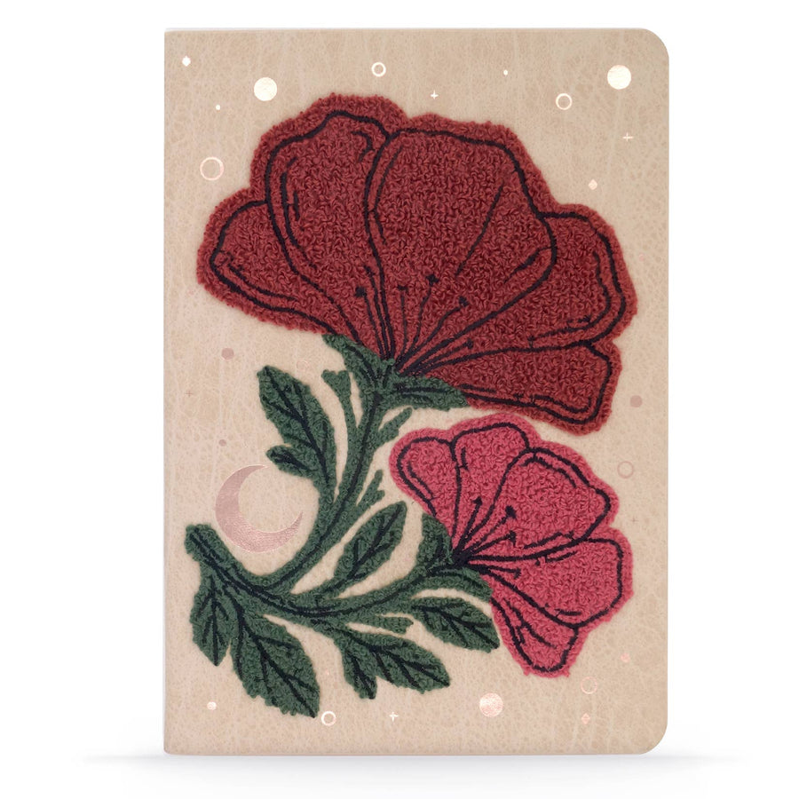 Double Bloom Embroidered Journal Notebook