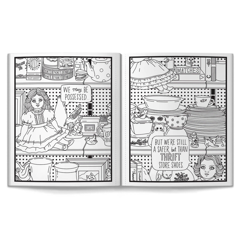 Chronicle Books - Brass Monkey Haunted Dolls Coloring Book