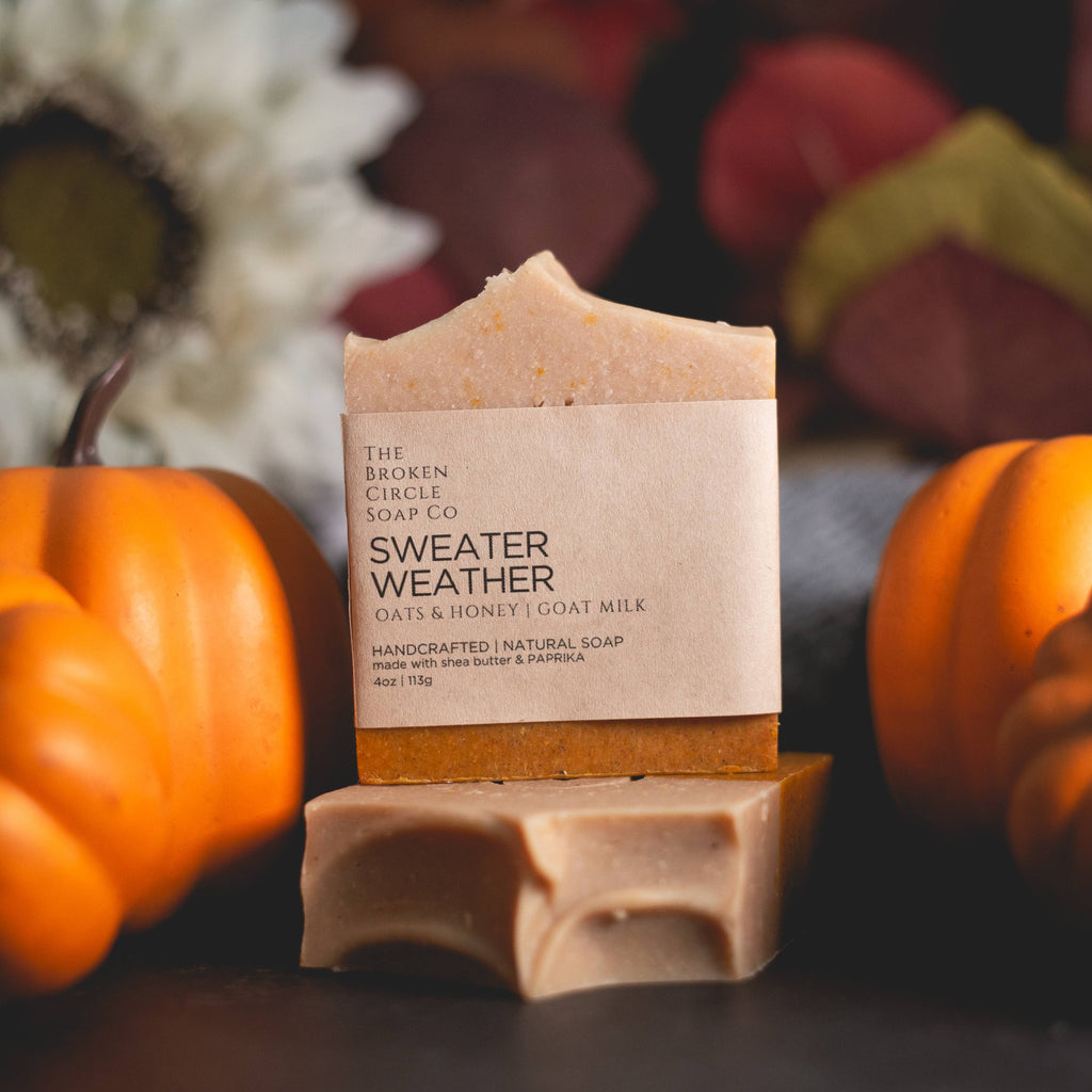 The Broken Circle Soap Co - Sweater Weather | Oatmeal, Milk & Honey Soap | Goat Milk