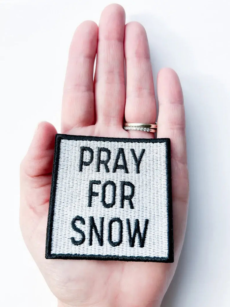 Field Trip Threads - Pray for Snow Embroidered Iron-On Patch for Hat & Clothing