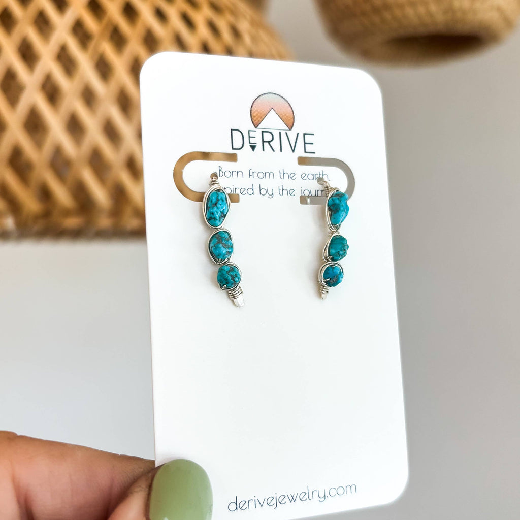 Derive Jewelry - Kingman Turquoise Ear Climbers
