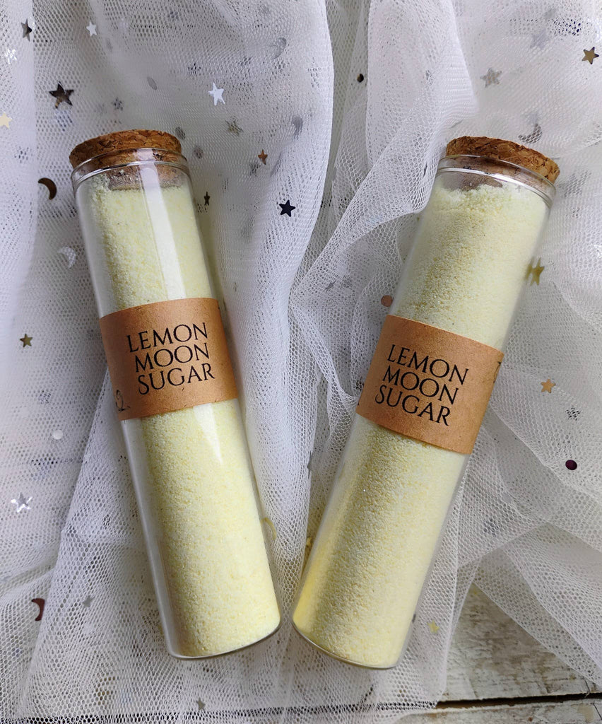 Raven & Rose Apothecary - Specialty Sugar ~ Lemon Moon Sugar with edible glitter