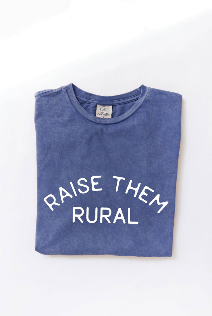 OAT COLLECTIVE - RAISE THEM RURAL Mineral Washed Graphic Top