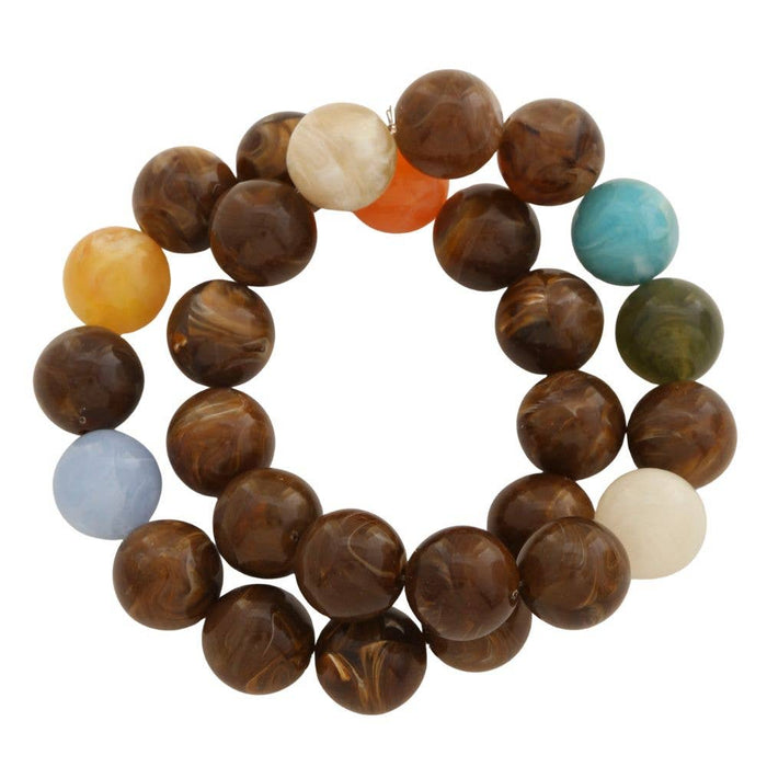 JOIA ACCESSORIES - COLORFUL ACETATE BEAD BRACELET SET, NLB 4818