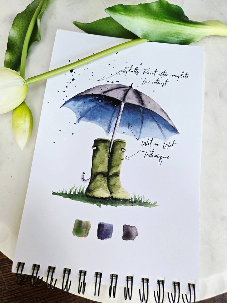 Julie Norkus - Watercolor Workbook, Spiral Bound 12 Months of Watercolor