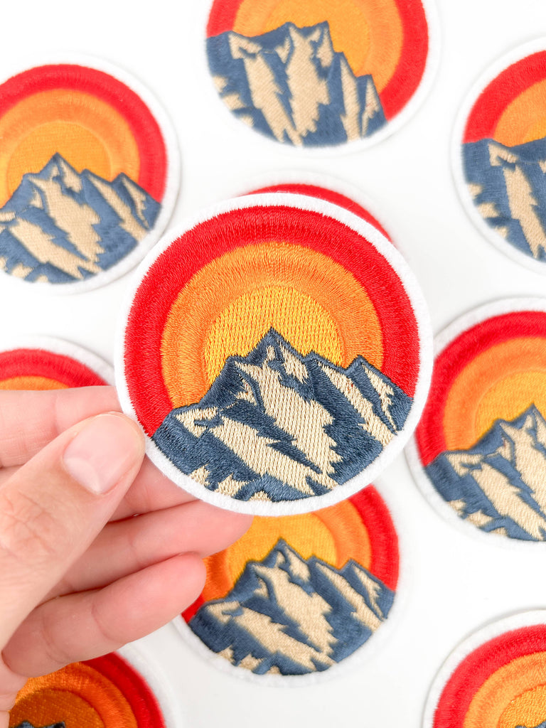 Field Trip Threads - Embroidered Mountain Iron On Sew On Patch