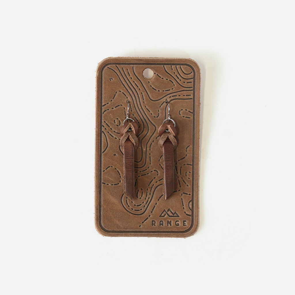 Handcrafted Full-Grain Leather Braided Earrings
