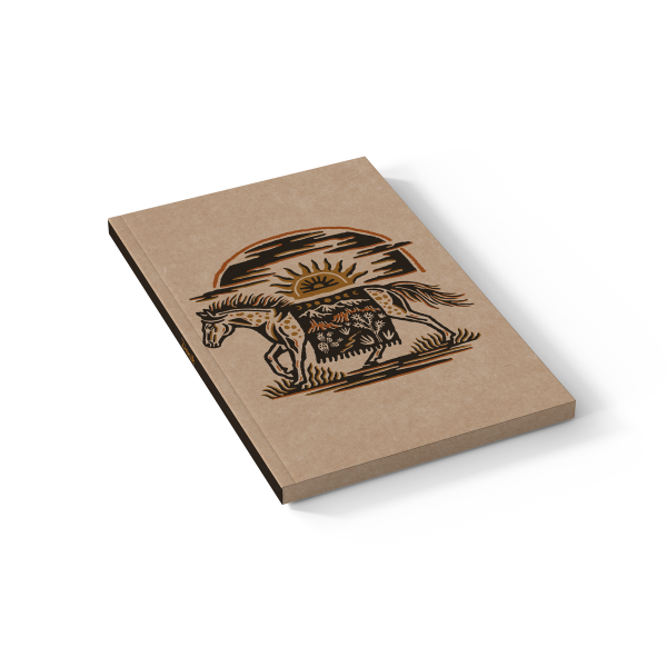 Denik - RaycoDesign — Western Horse Kraft Layflat Notebook KLC2316KL