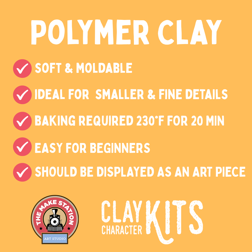 The Make Station | DIY Clay Kits - Axel the Axolotl DIY Polymer Clay Kit - Arts & Craft Kit
