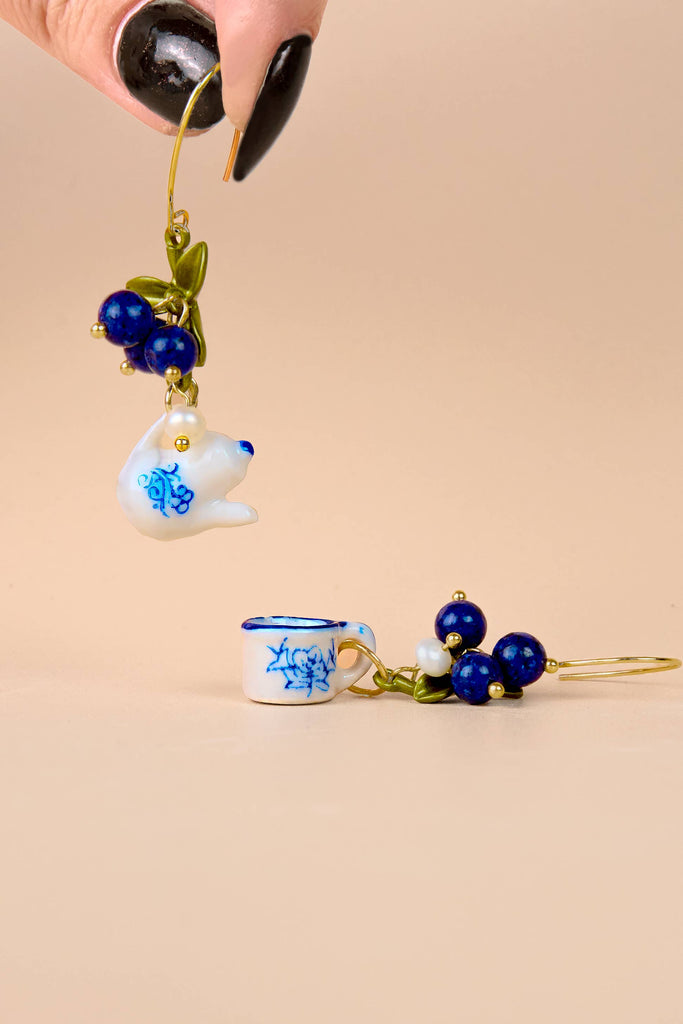 Peter and June - Spill the Tea Earrings - 18K Gold Plated