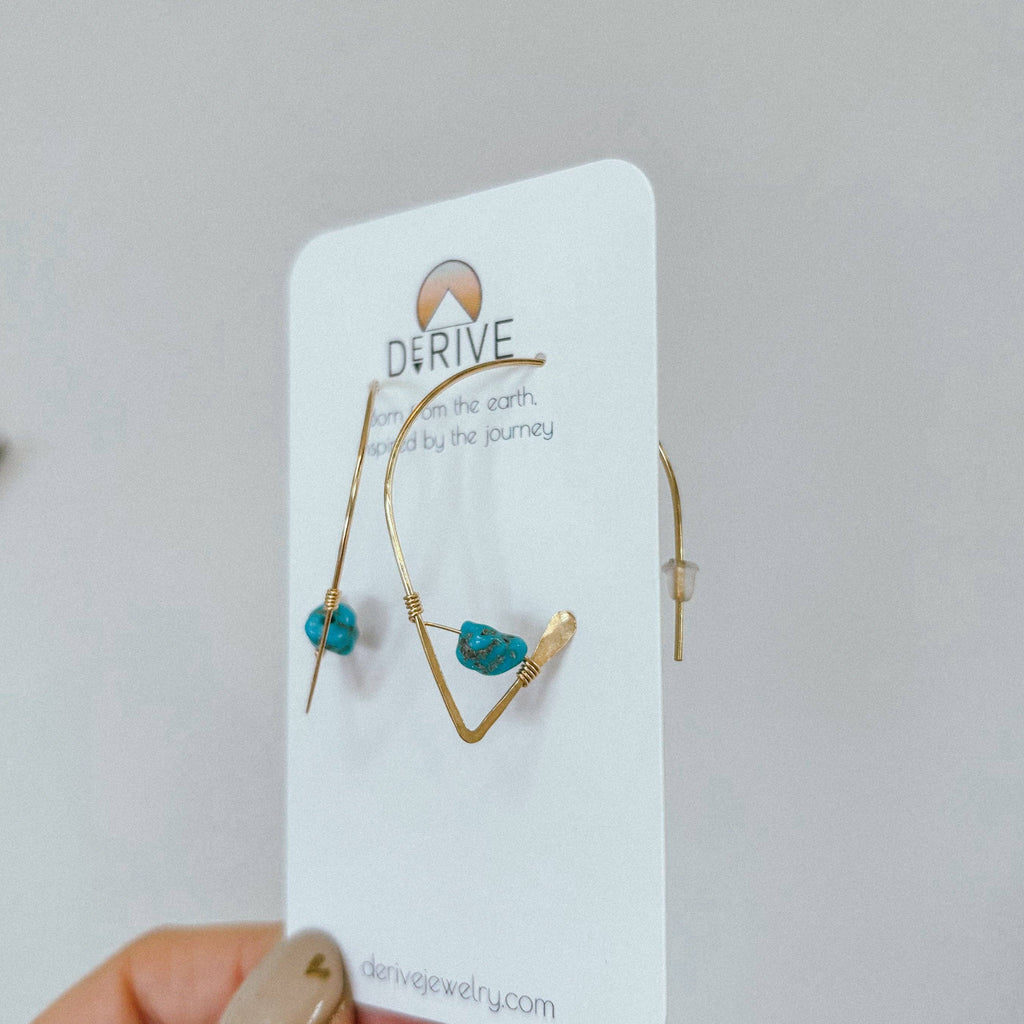 Derive Jewelry - Kingman Turquoise Ear Threaders