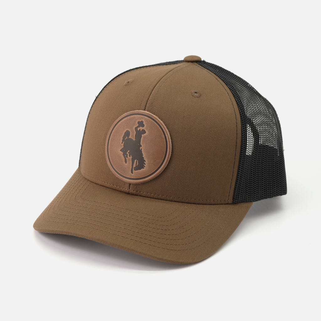 Range Leather Co. - Steamboat Hat - University of Wyoming Leather Patch Hat