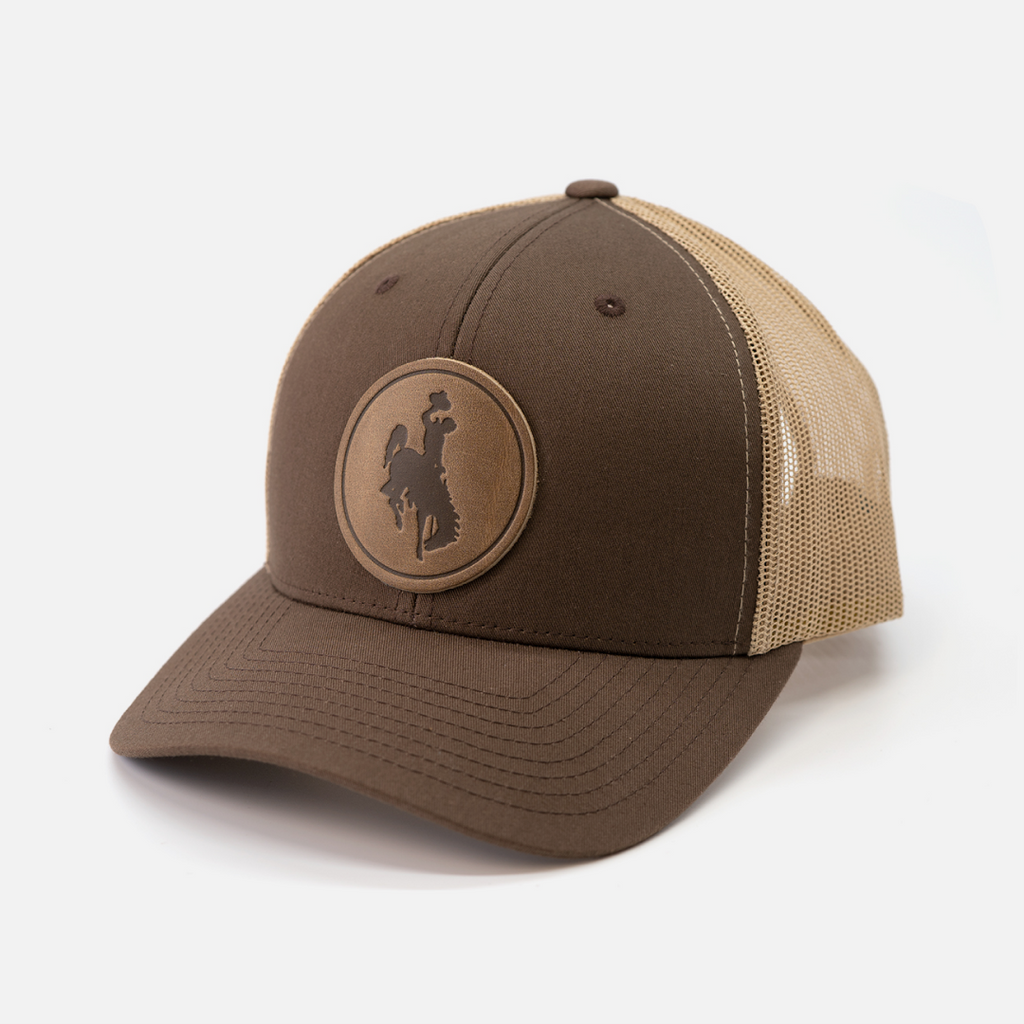 Range Leather Co. - Steamboat Hat - University of Wyoming Leather Patch Hat
