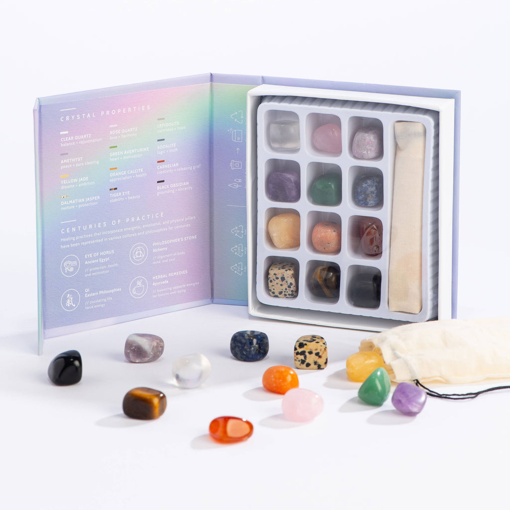 GeoCentral - Relax & Heal Boxed Crystal Assortment w/ Display