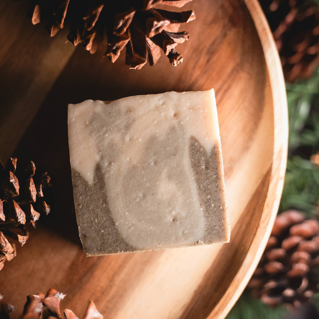 The Broken Circle Soap Co - Frosted Forest Artisan Soap – Pine, Cedar & Fir Needle Bar for Refreshing Winter Skin