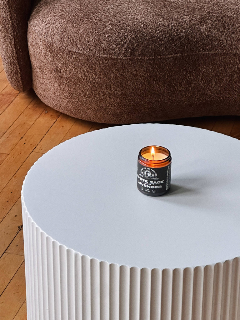 Project Happiness Candle Co. - White Sage and Lavender Soy Candle - 8oz | Spring Scent