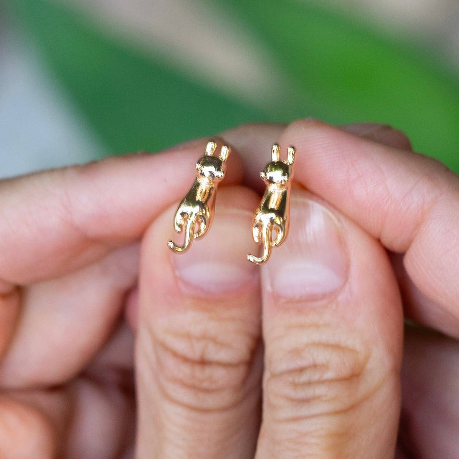 Peter and June - Meow Studs - 18K Gold Plated
