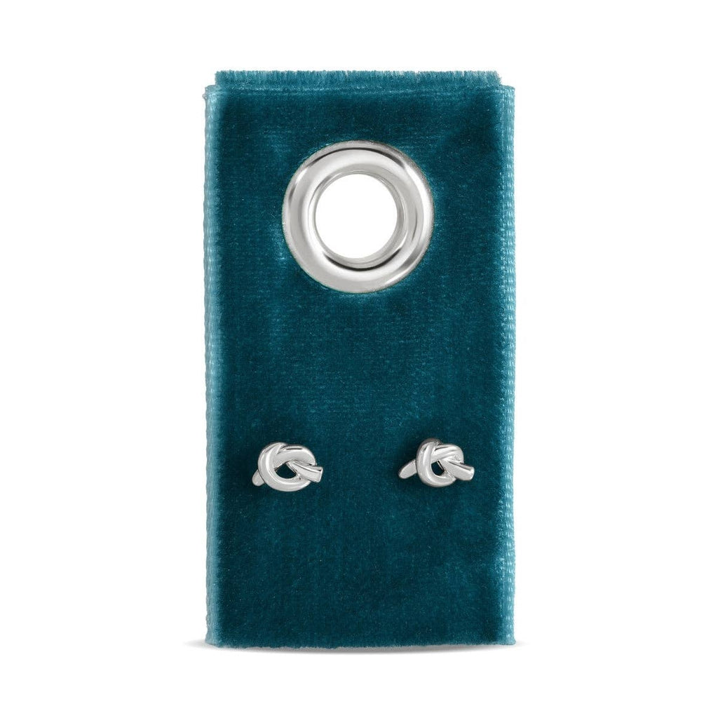 Splendid Iris - Minimalist Knot Studs on Velvet Tag