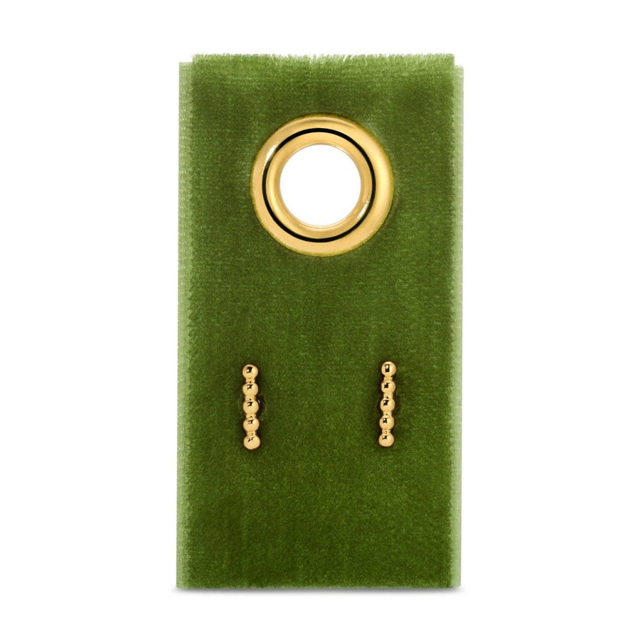 Splendid Iris - Dot Bar Studs On Velvet Tag