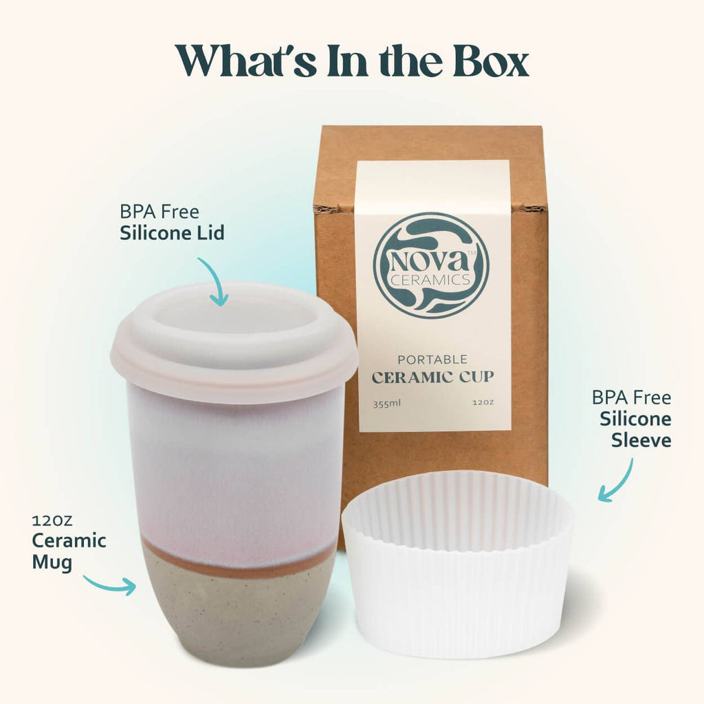 Nova Ceramics Travel Mugs - Horizon Ceramic Travel Mug – 12oz - Christmas Gift Mug