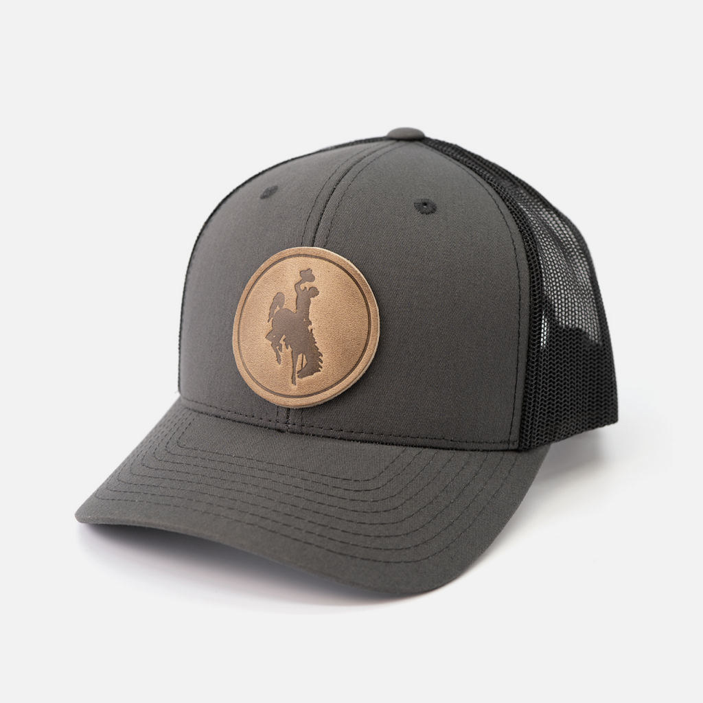 Range Leather Co. - Steamboat Hat - University of Wyoming Leather Patch Hat