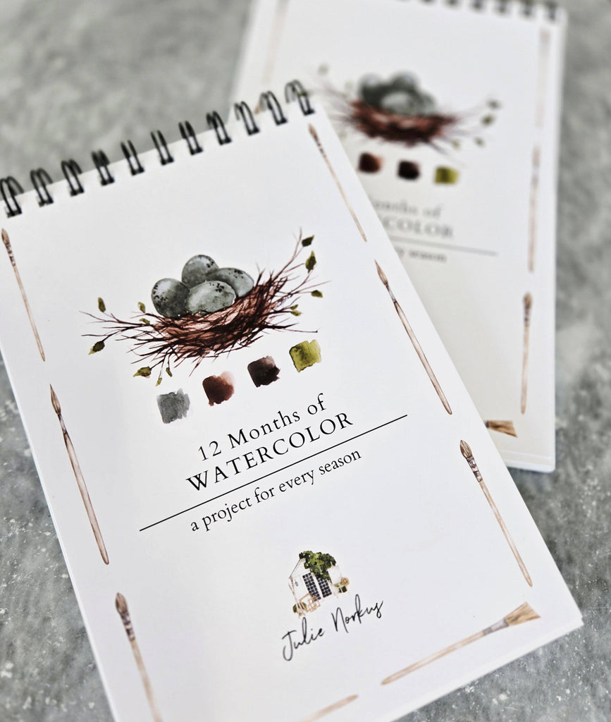 Julie Norkus - Watercolor Workbook, Spiral Bound 12 Months of Watercolor