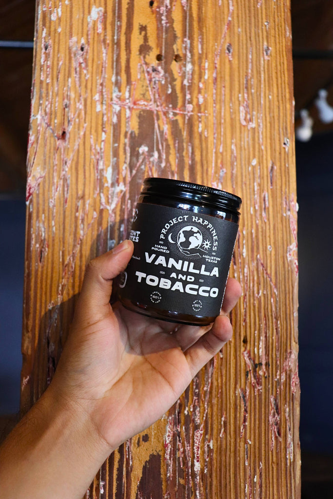 Project Happiness Candle Co. - Vanilla and Tobacco Soy Candle - 8oz