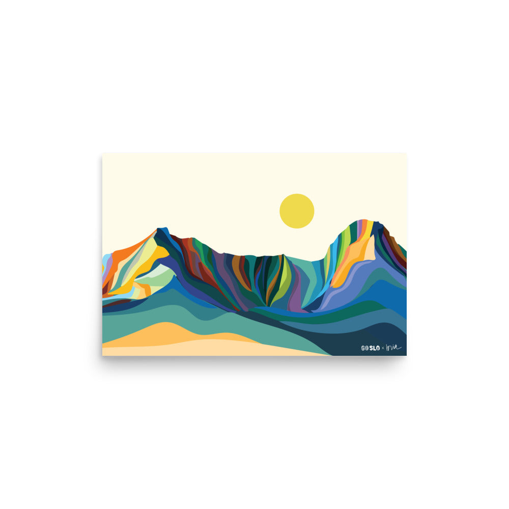 Heart Mountain Minimalist Print // Landscape