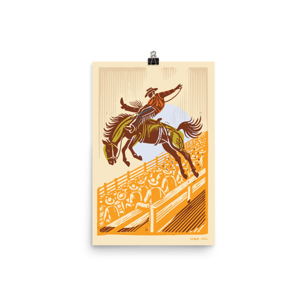 Saddle Bronc Rodeo Print