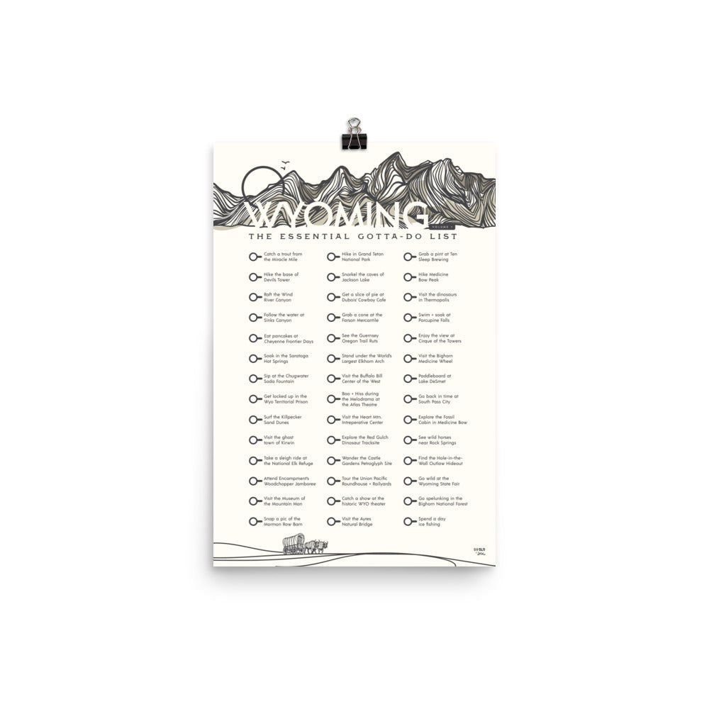 Wyoming Bucket List Print // Vol.1