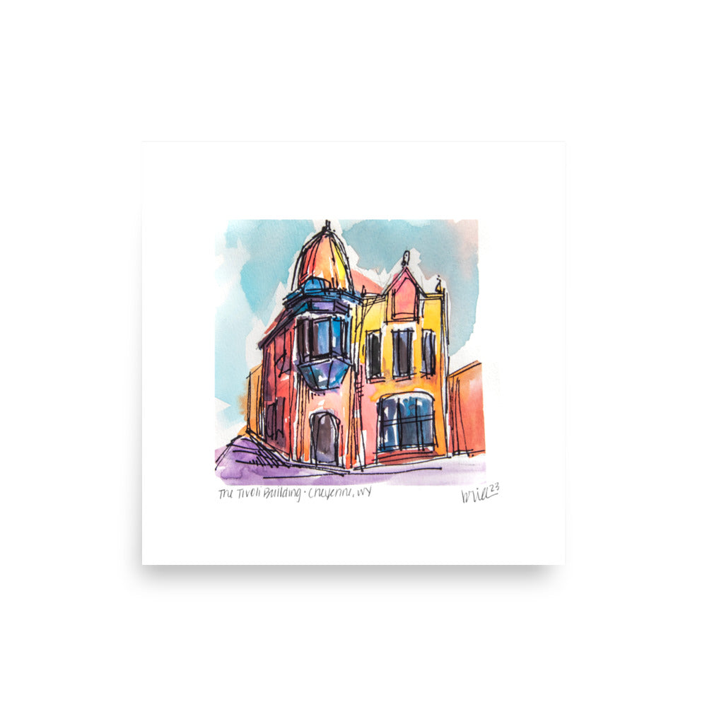 Tivoli Building • Cheyenne, WY // Watercolor