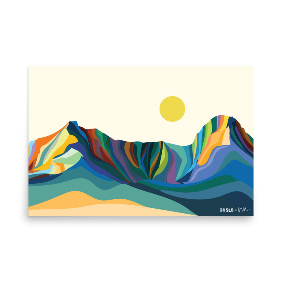 Heart Mountain Minimalist Print // Landscape