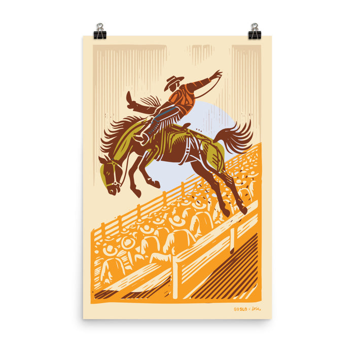 Saddle Bronc Rodeo Print