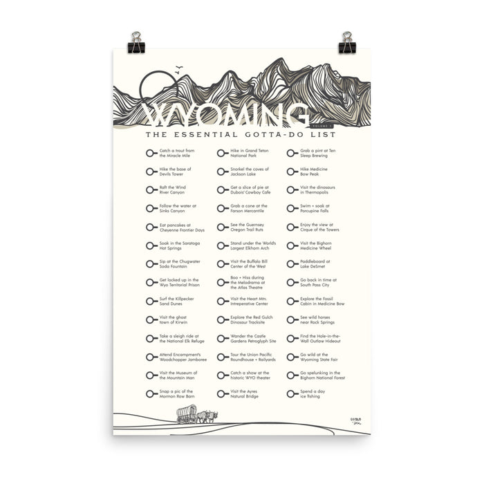 Wyoming Bucket List Print // Vol.1