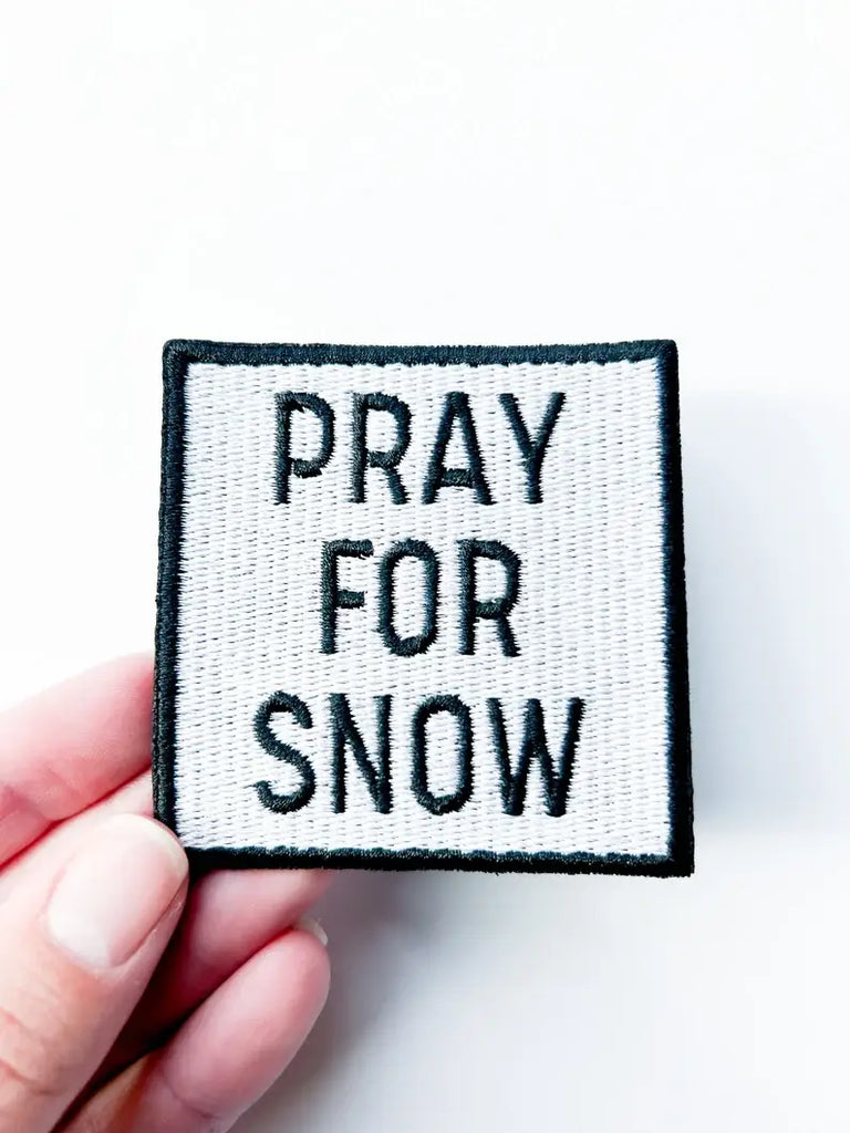 Field Trip Threads - Pray for Snow Embroidered Iron-On Patch for Hat & Clothing