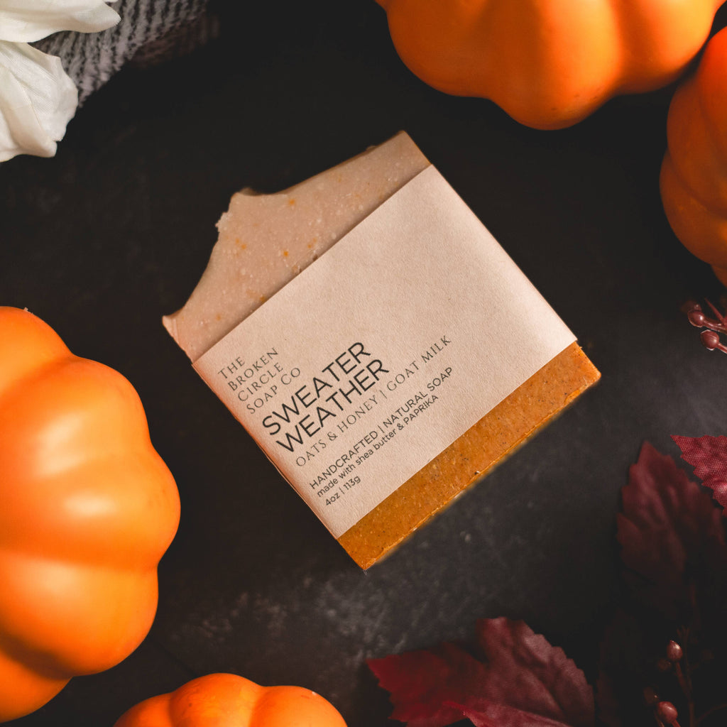 The Broken Circle Soap Co - Sweater Weather | Oatmeal, Milk & Honey Soap | Goat Milk