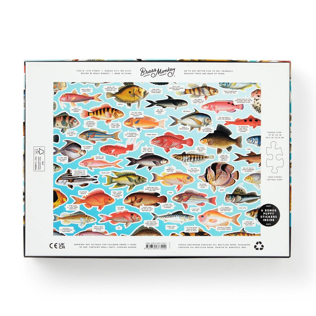 Chronicle Books - Brass Monkey Judgy Fish 1000 Piece Puzzle