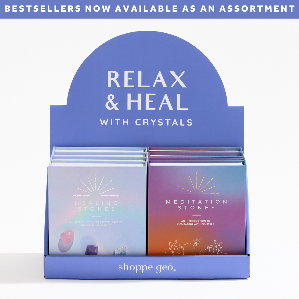 GeoCentral - Relax & Heal Boxed Crystal Assortment w/ Display