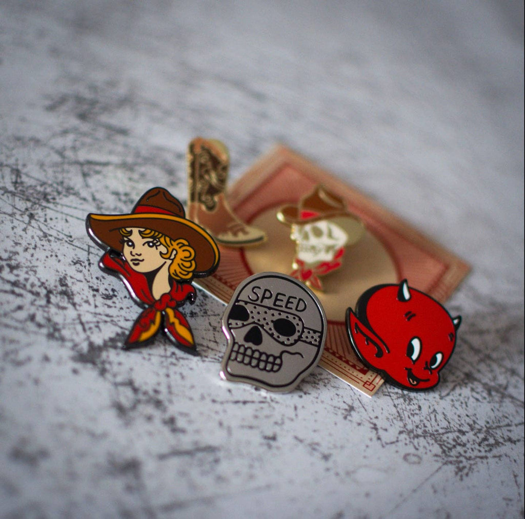 Rock And Rose Motel - Cowgirl Enamel Pin