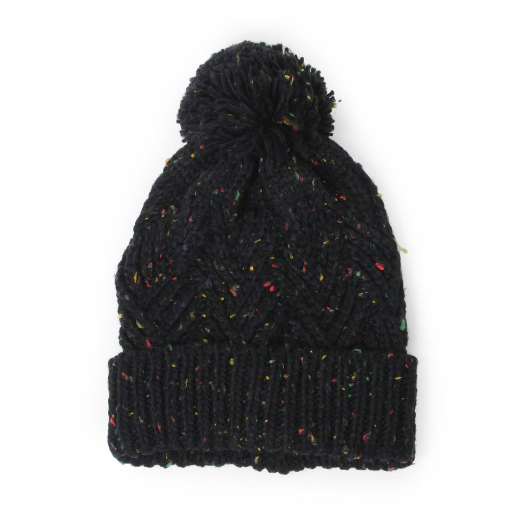 JOIA ACCESSORIES - CONFETTI KNIT BEANIE W POM POM, EHT 10670