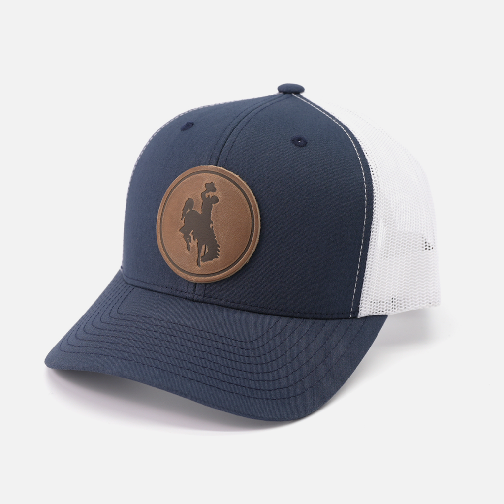 Range Leather Co. - Steamboat Hat - University of Wyoming Leather Patch Hat