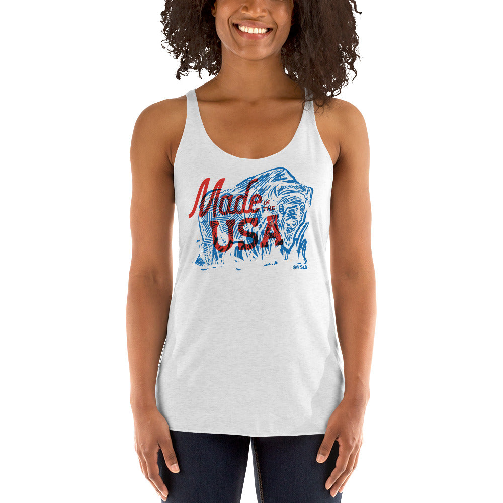 Gals Born + Bison Racerback Tank