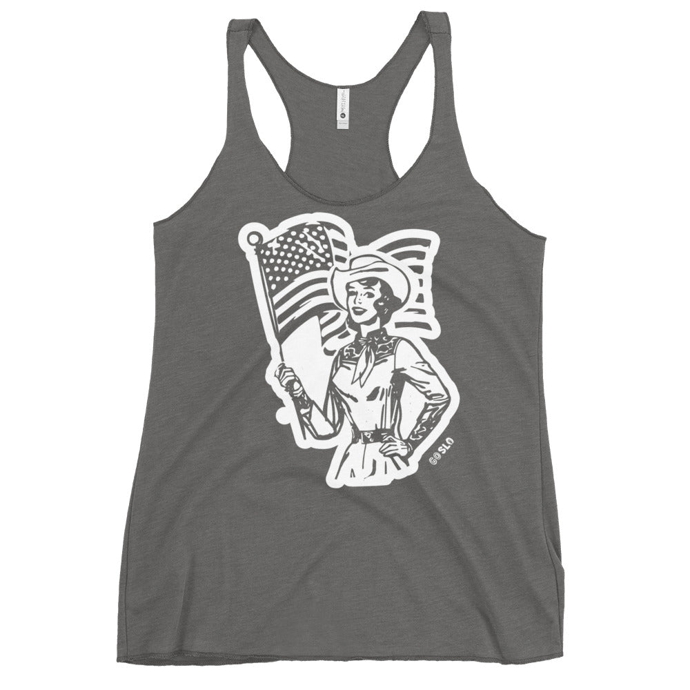 Gals Vintage Cowgal Pride Racerback Tank