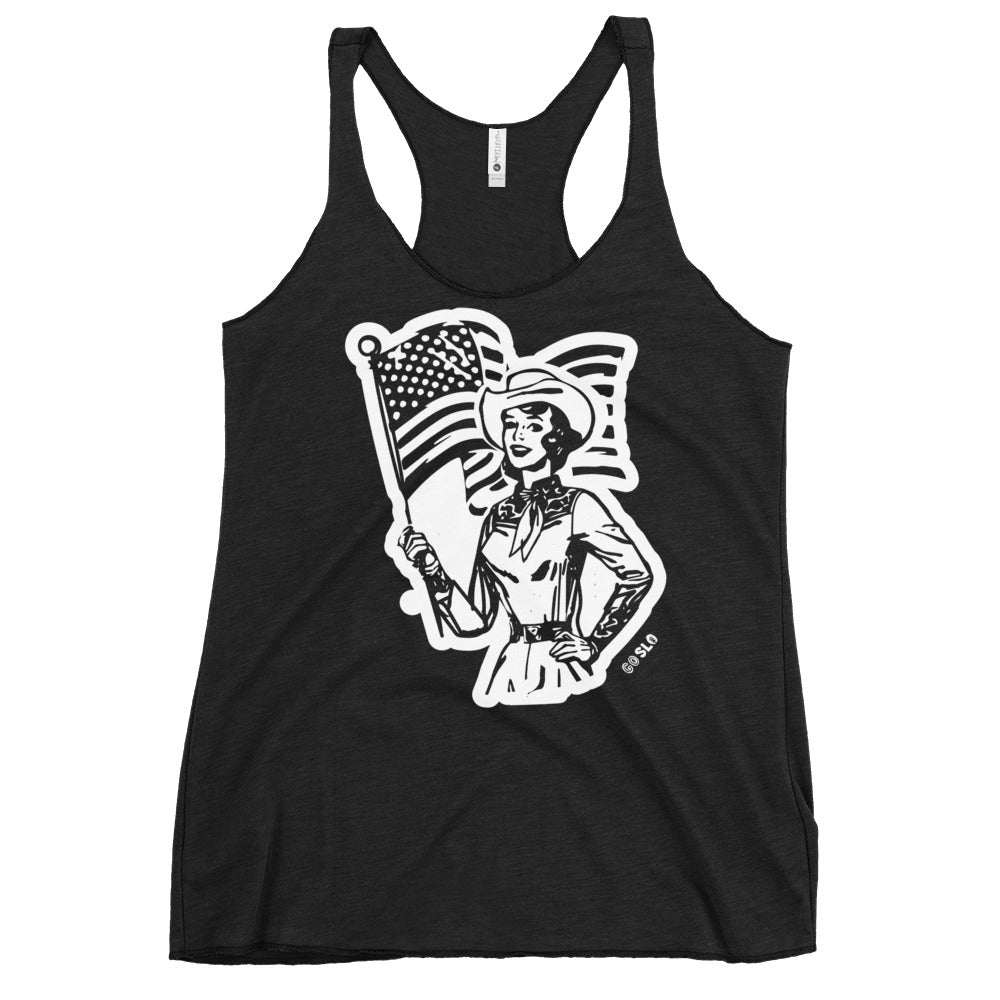 Gals Vintage Cowgal Pride Racerback Tank
