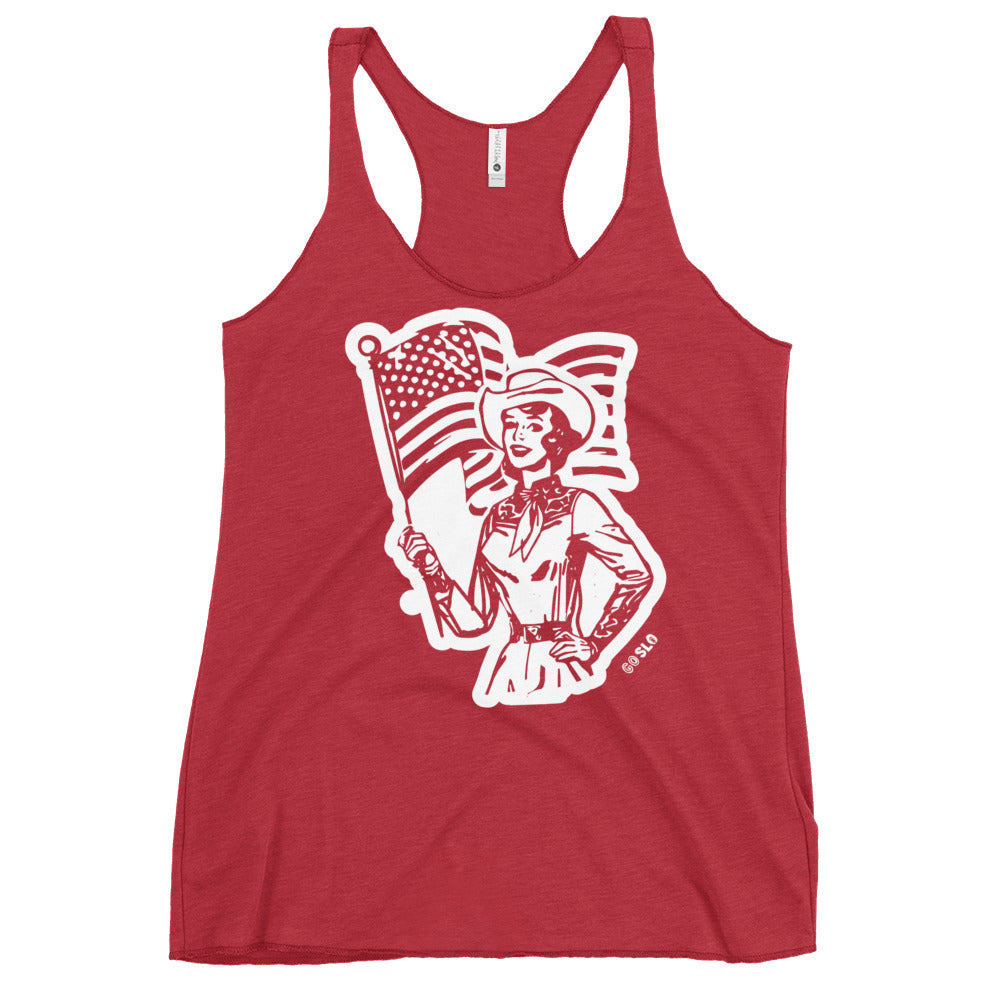 Gals Vintage Cowgal Pride Racerback Tank